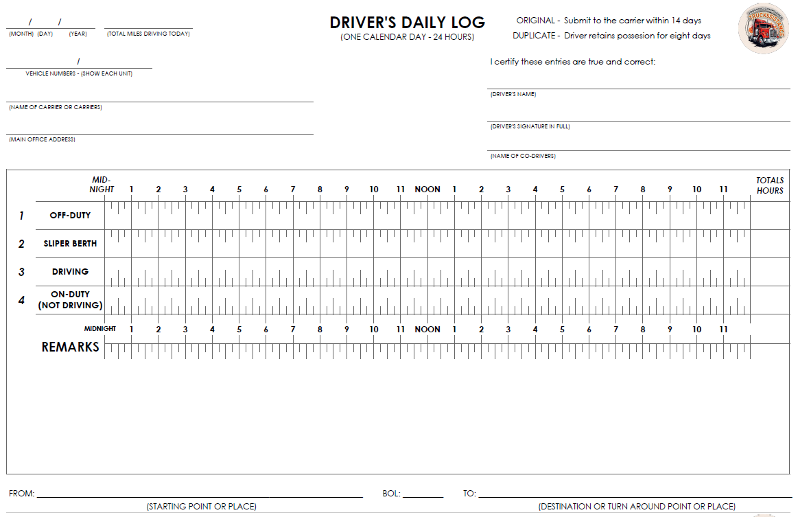 Driver's Daily Log Preview