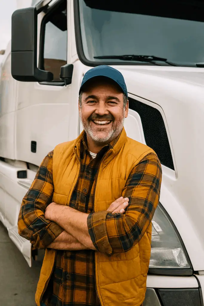 realistic picture of trucking company owner